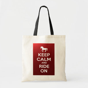 Keep Calm and Ride On Tote Bag