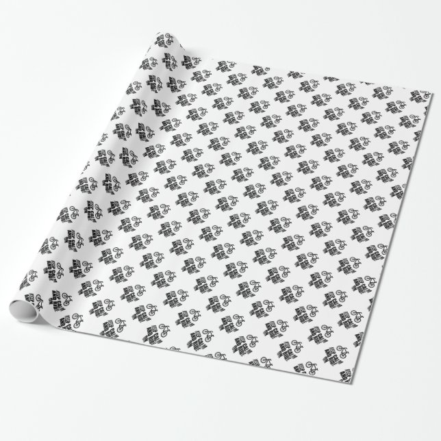 Keep calm and ride on wrapping paper (Unrolled)