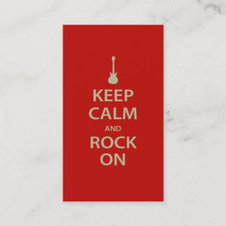 Keep Calm and Rock On! Business Card