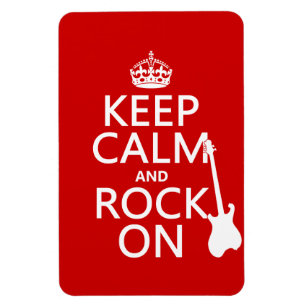 Keep Calm and Rock On (guitar)(any colour) Magnet