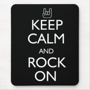 Keep Calm and Rock On Mouse Mat