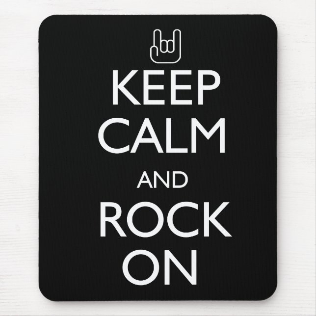 Keep Calm and Rock On Mouse Mat (Front)
