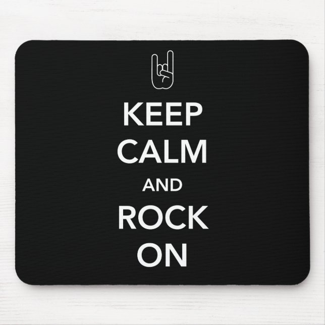 Keep Calm and Rock On Mouse Mat (Front)