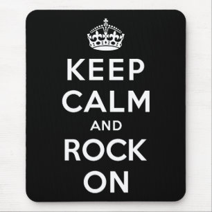 Keep Calm and Rock On Mouse Mat