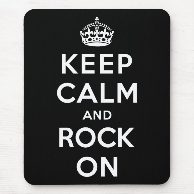 Keep Calm and Rock On Mouse Mat (Front)