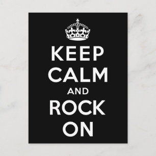 Keep Calm and Rock On Postcard