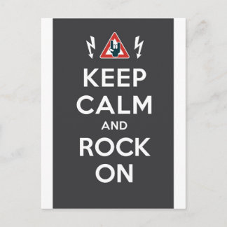 Keep Calm And Rock On Postcard