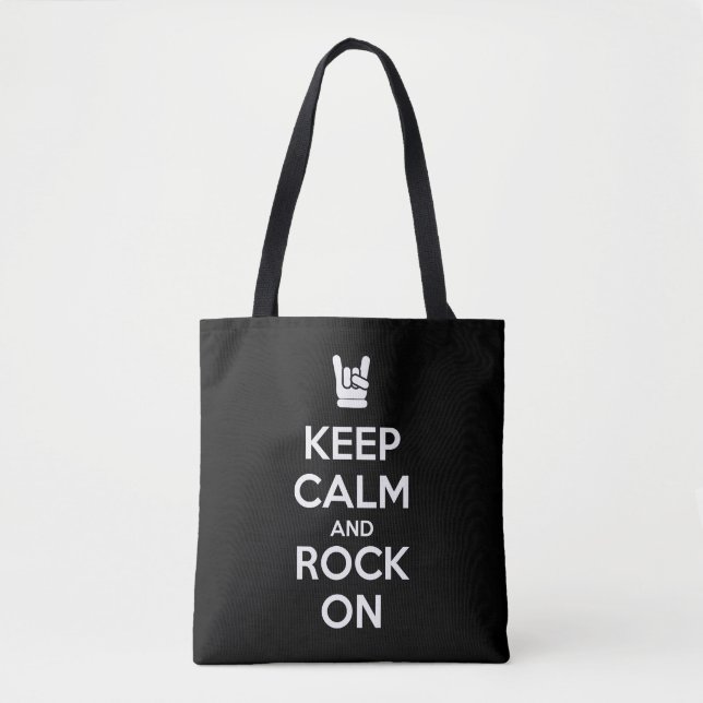 Keep Calm and Rock On Tote Bag (Front)