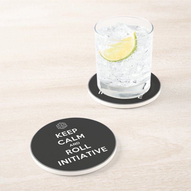 Keep Calm and Roll Iniative Coaster (Side)