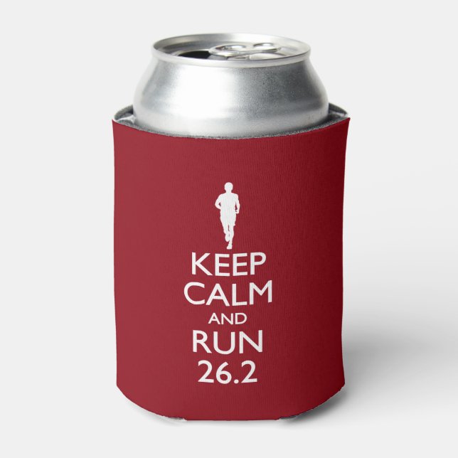 Keep Calm and Run 26.2 Can Cooler (Can Front)
