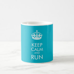 Keep calm and run - change background colour coffee mug