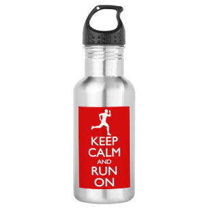 Keep Calm and Run On 532 Ml Water Bottle