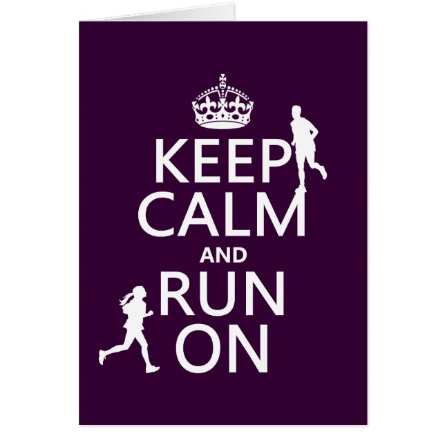 Keep Calm and Run On (customisable colours) (Front)