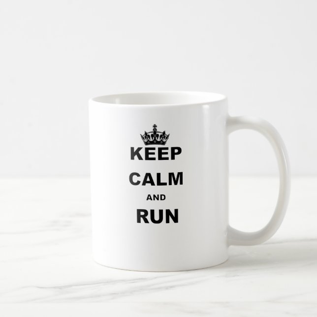 KEEP CALM AND RUN.png Coffee Mug (Right)