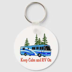 Keep Calm and RV On Key Ring