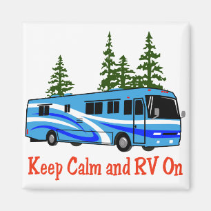 Keep Calm and RV On Magnet