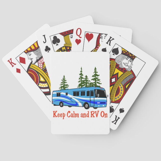 Keep Calm and RV On Playing Cards (Back)