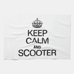 KEEP CALM AND SCOOTER TEA TOWEL