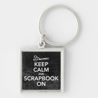 Keep Calm and Scrapbook On Keychain 2, Inv. Black