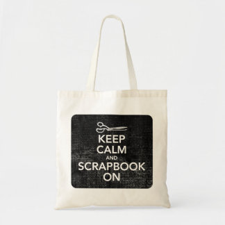 Keep Calm and Scrapbook On Tote 2, Inverted Black