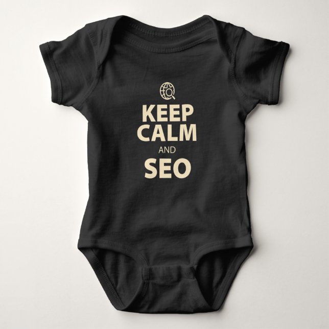 Keep Calm and SEO Baby Bodysuit (Front)