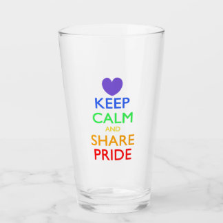 Keep Calm and Share Pride Glass