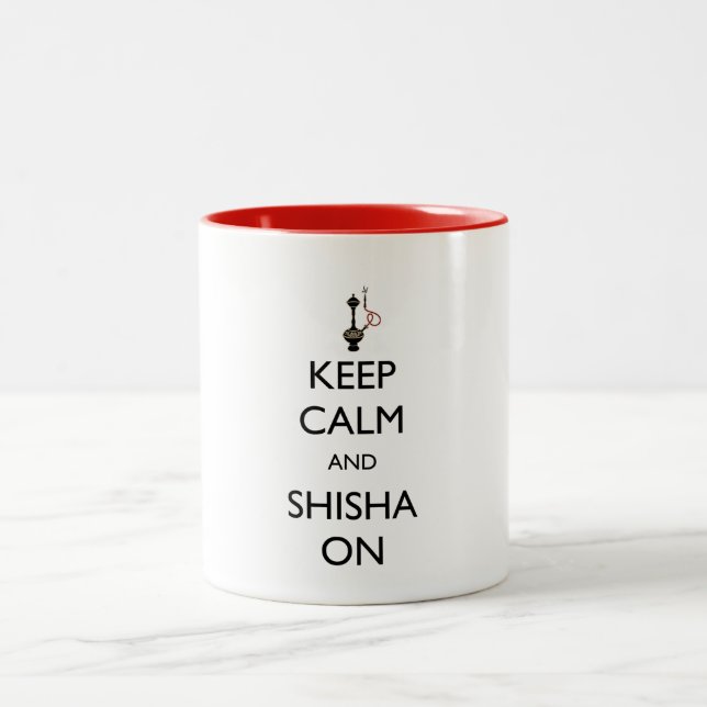 Keep Calm and Shisha On Two-Tone Coffee Mug (Center)