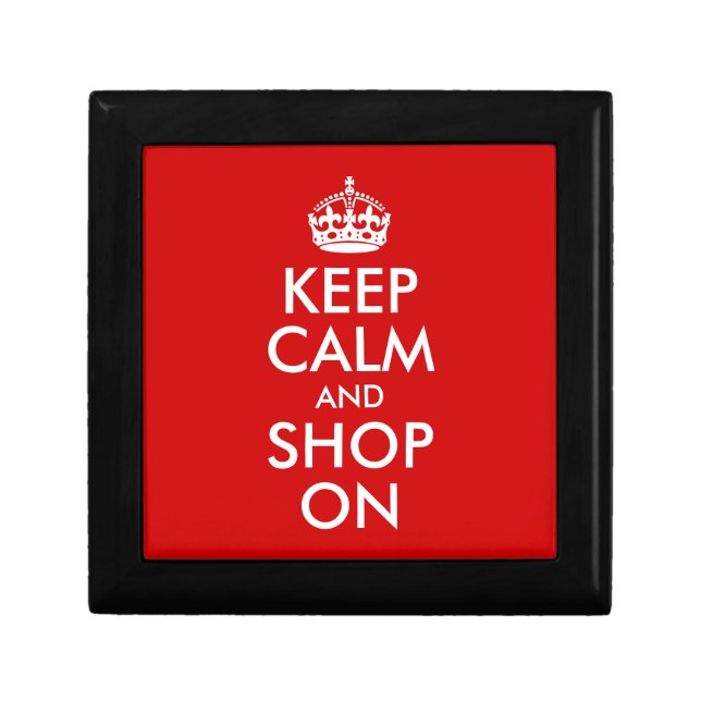 Keep Calm and Shop On Gift Box (Front)