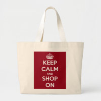 Keep Calm and Shop On Tote Bags
