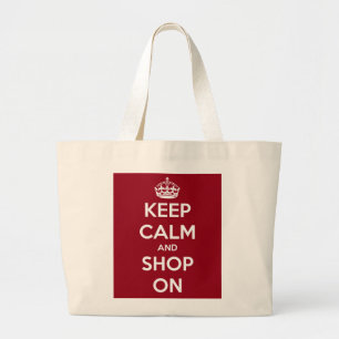 Keep Calm and Shop On Tote Bags