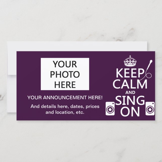 Keep Calm and Sing On (Karaoke) Announcement (Front)