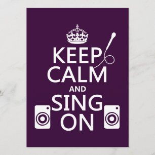 Keep Calm and Sing On (Karaoke) Invitation