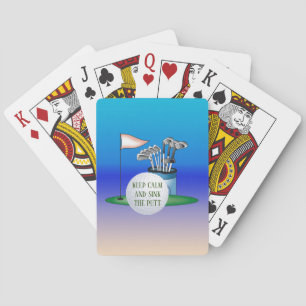 Keep Calm And Sink The Putt. Playing Cards