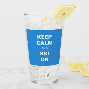 Keep Calm and Ski On I Ski Slope Glass