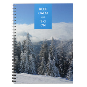 Keep Calm and Ski On Notebook