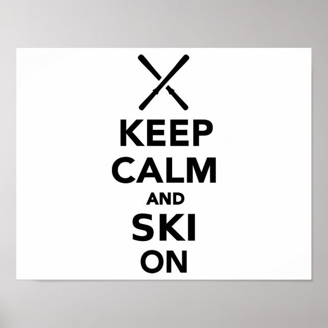 Keep calm and Ski on Poster (Front)