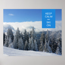 Keep Calm and Ski On Winter Fun