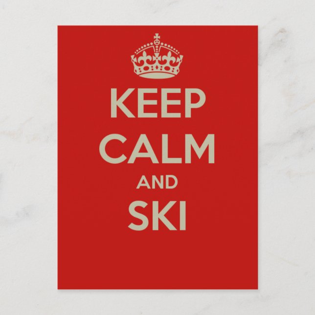 Keep Calm and Ski - Postcards (Front)