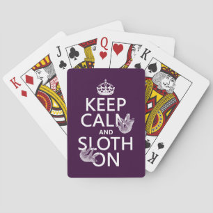 Keep Calm and Sloth On Playing Cards
