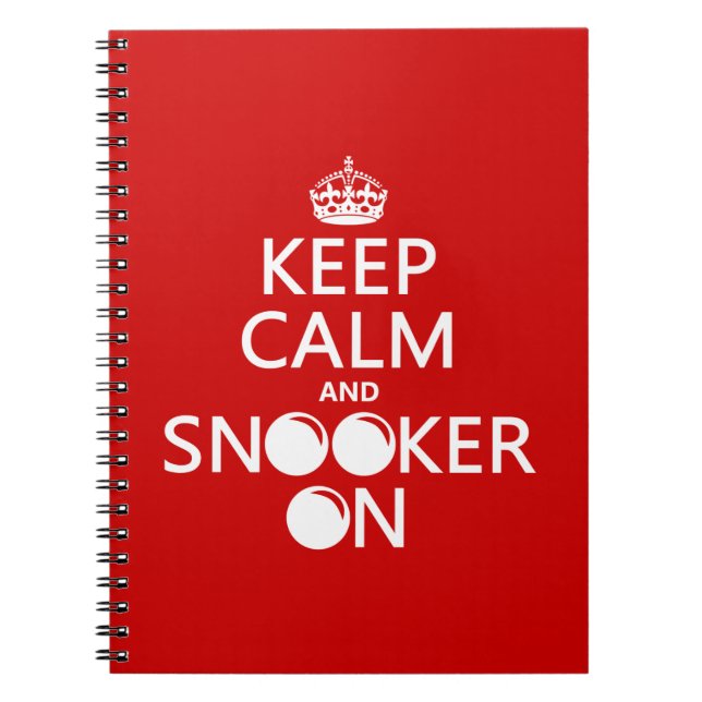 Keep Calm and Snooker On (all colours) Notebook (Front)