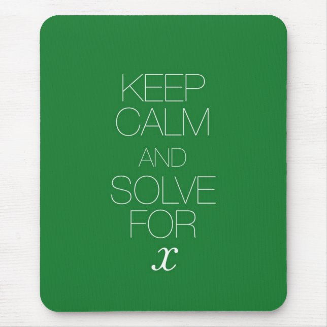 Keep Calm and Solve for X Mouse Mat (Front)