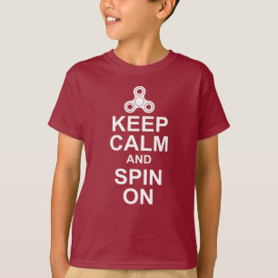Keep Calm and Spin on Fidget Spinner T-Shirt