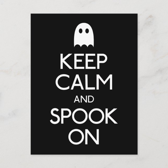 Keep calm and spook on postcard (Front)