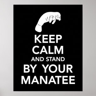 Keep Calm and Stand by your Manatee print