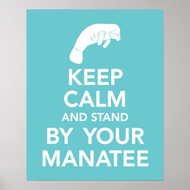 Keep Calm and Stand by your Manatee print (Front)