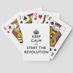 Keep Calm And Start The Revolution Playing Cards