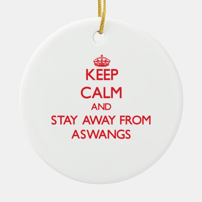 Keep calm and stay away from Aswangs Ceramic Tree Decoration (Front)