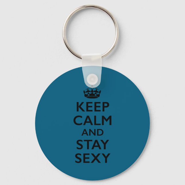 Keep calm and stay  key ring (Front)