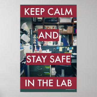 Keep calm and stay safe. Basic safety Poster