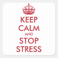 Keep Calm and STOP STRESS - personalised text